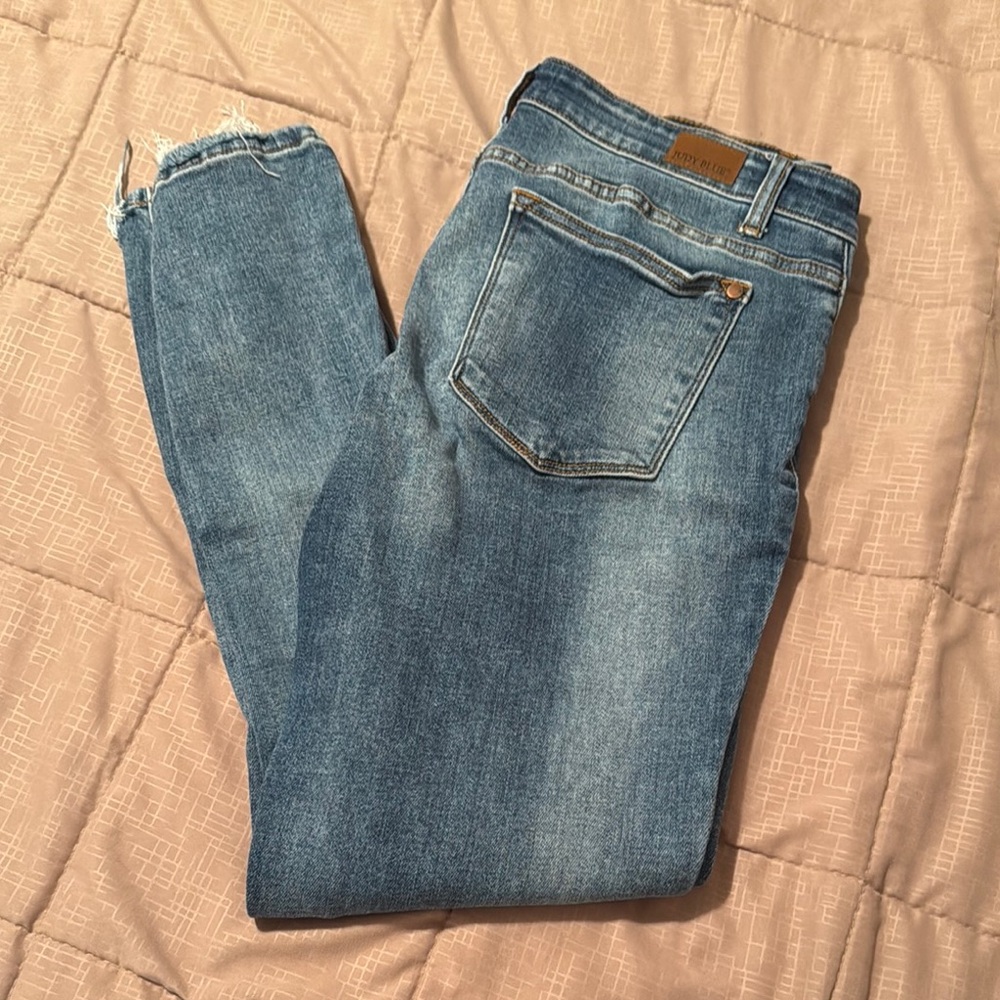 Judy Blue distressed hem jeans